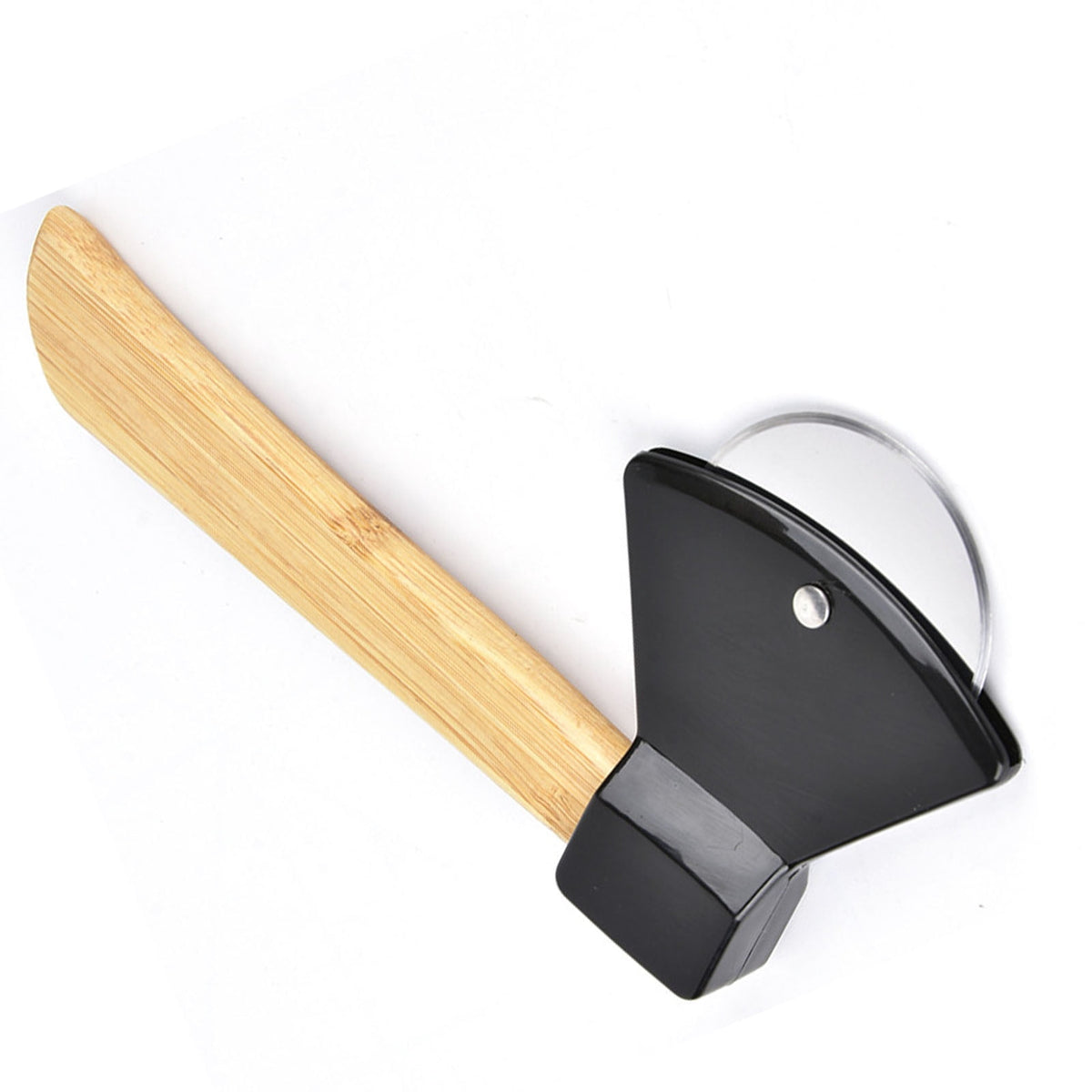 Axe-Shaped Pizza Wheel with Bamboo Handle, 8.3 Inch Stainless Steel Cutter - Image 6