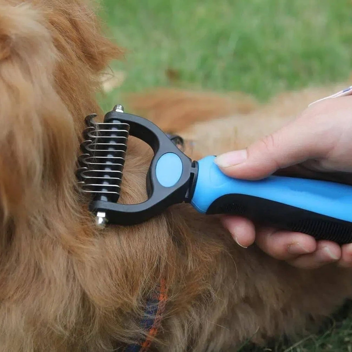 Double-Sided Undercoat Rake for Dogs and Cats, Wide Dematting and Deshedding Comb - Image 3
