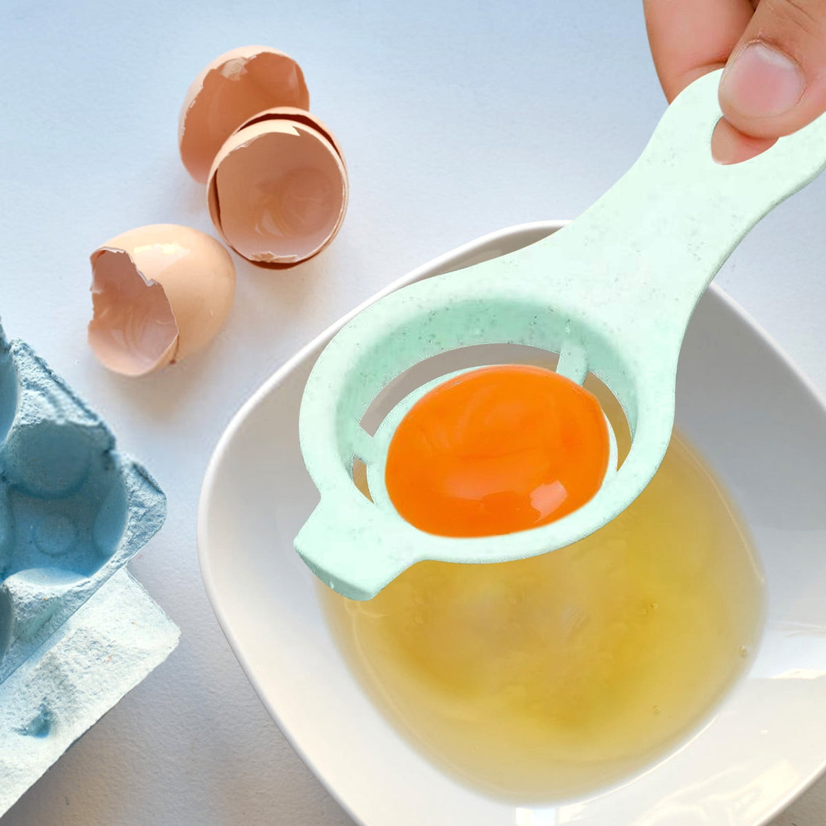 Egg Yolk Separator and Shell Topper Set in Food Grade Stainless Steel - Image 2