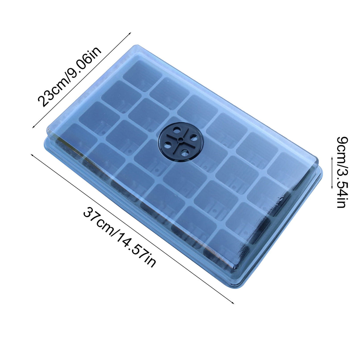 Seed Starting Tray with 24 Cells, Tall Vented Humidity Dome for Indoor Growing - Image 3