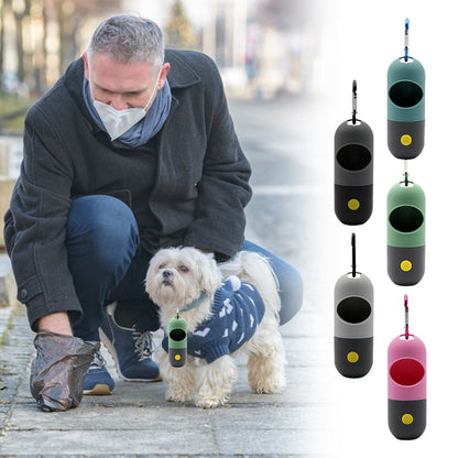 Dog Waste Bag Dispenser for a Leash, Capsule Holder with LED Walking Light - Image 2