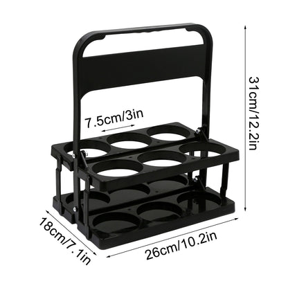 Foldable Six-Cup Drink Carrier with Handle and Tray for Parties and Deliveries - Image 3
