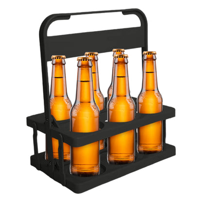 Foldable Six-Cup Drink Carrier with Handle and Tray for Parties and Deliveries - Image 2