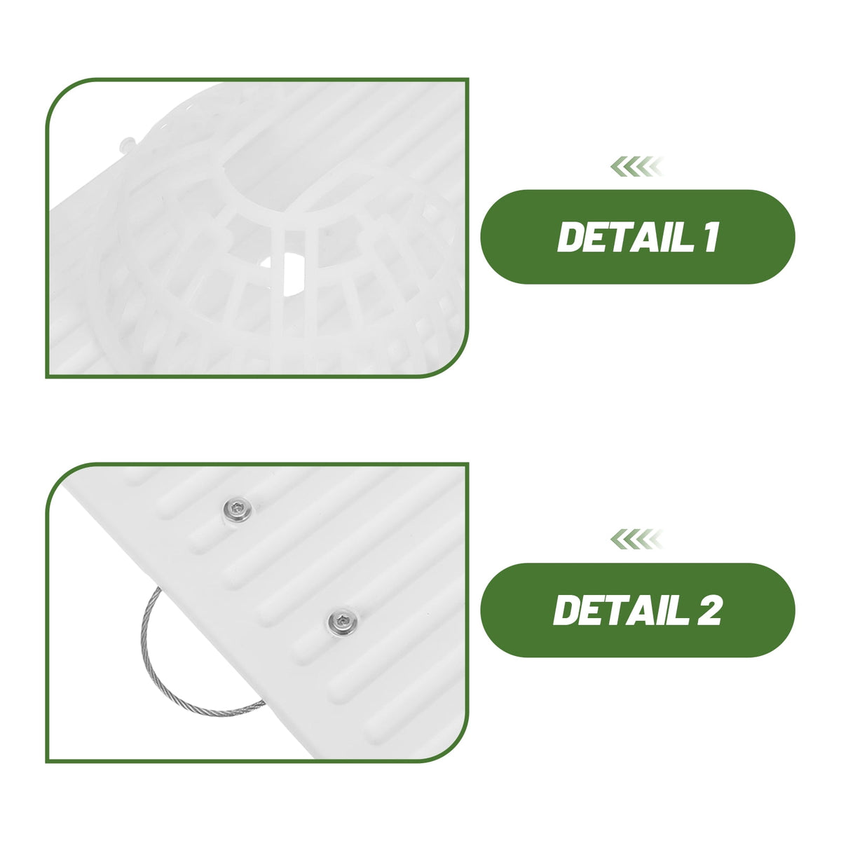 Wall-Mounted Plant Board in White Plastic for Staghorn Ferns and Orchids - Image 3