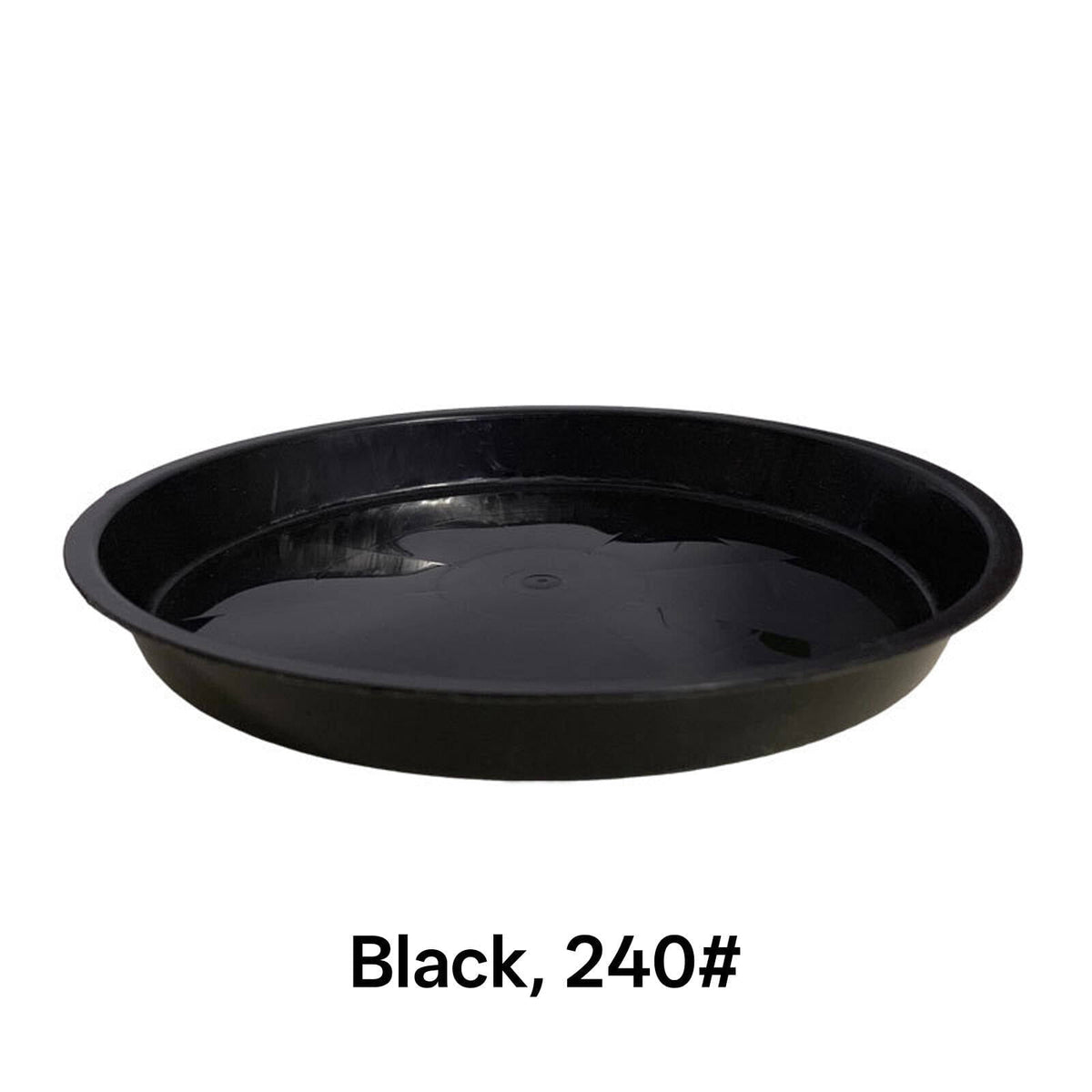 Round Plant Saucers in Black Plastic, 24 x 20.7 x 2.5 cm Drip Trays for Pots - Image 2