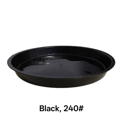 Round Plant Saucers in Black Plastic, 24 x 20.7 x 2.5 cm Drip Trays for Pots - Image 2