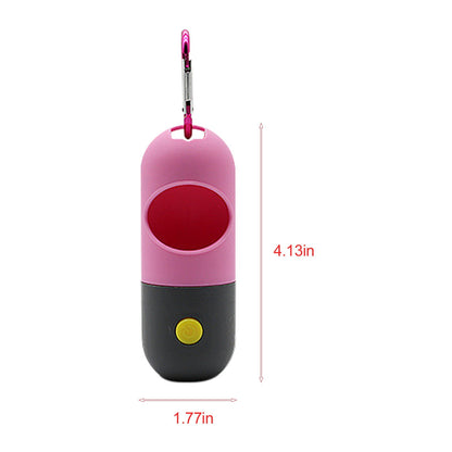 Dog Waste Bag Dispenser for a Leash, Capsule Holder with LED Walking Light - Image 3