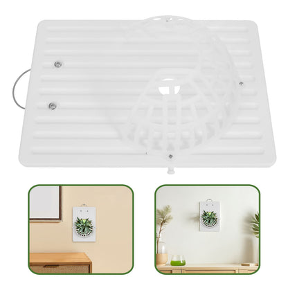 Wall-Mounted Plant Board in White Plastic for Staghorn Ferns and Orchids - Image 2