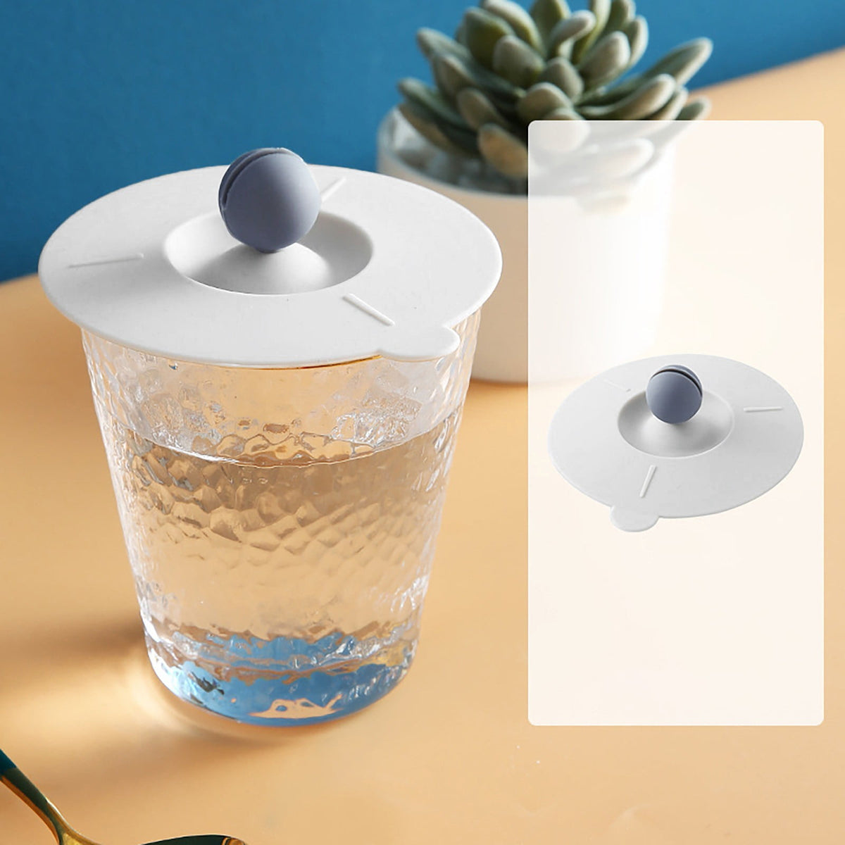 Universal Silicone Cup Lids, Set of 4 Airtight Mug Covers at 3.94 Inches - Image 2