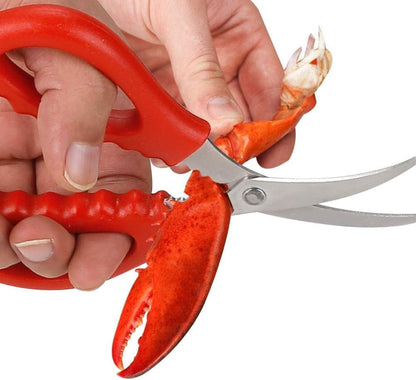 Seafood Shears, Set of 4 Spring-Loaded Stainless Steel Shell and Poultry Scissors - Image 4