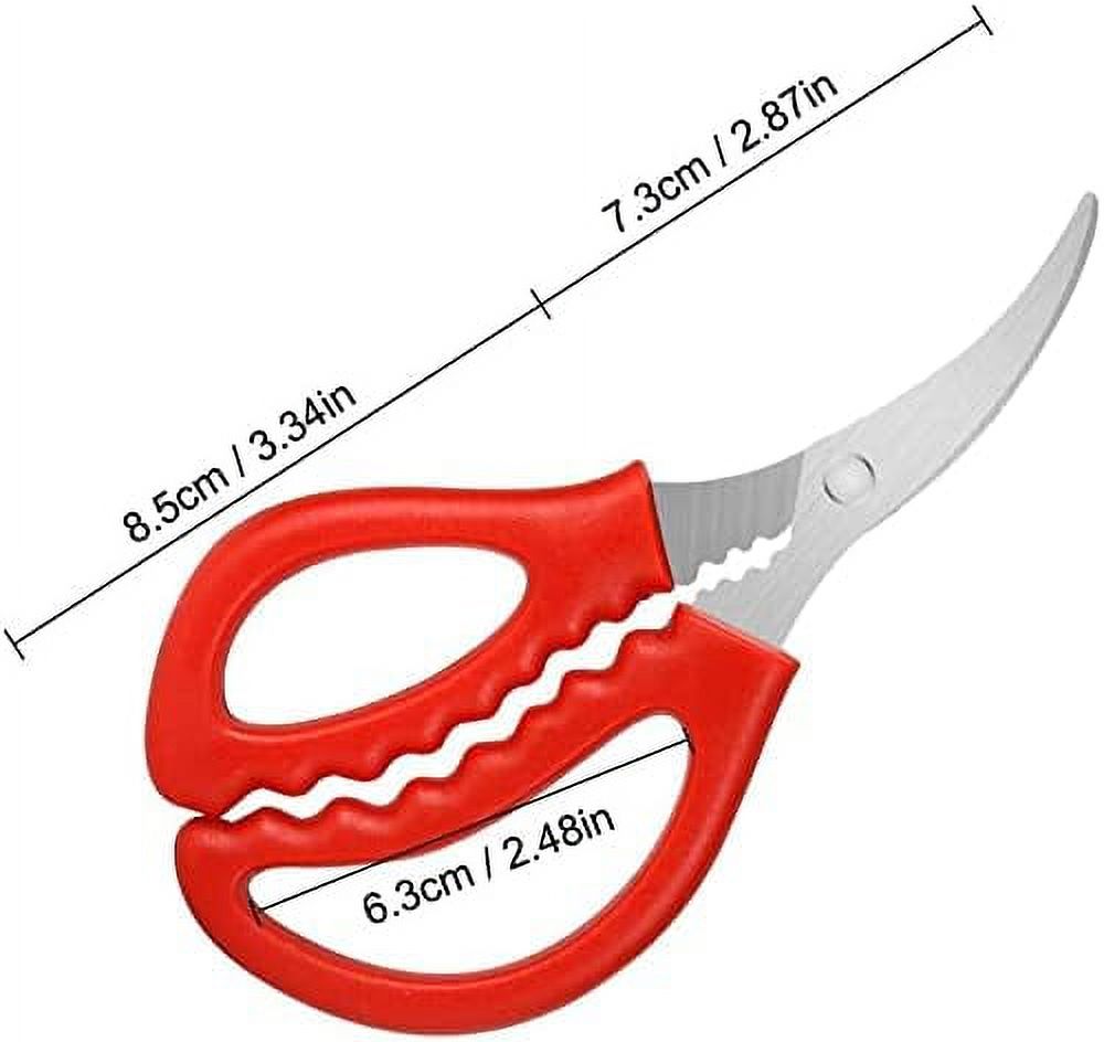 Seafood Shears, Set of 4 Spring-Loaded Stainless Steel Shell and Poultry Scissors - Image 6