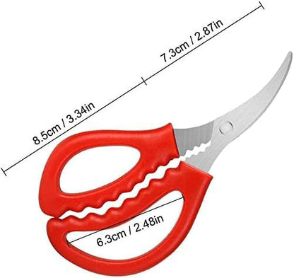 Seafood Shears, Set of 4 Spring-Loaded Stainless Steel Shell and Poultry Scissors - Image 6