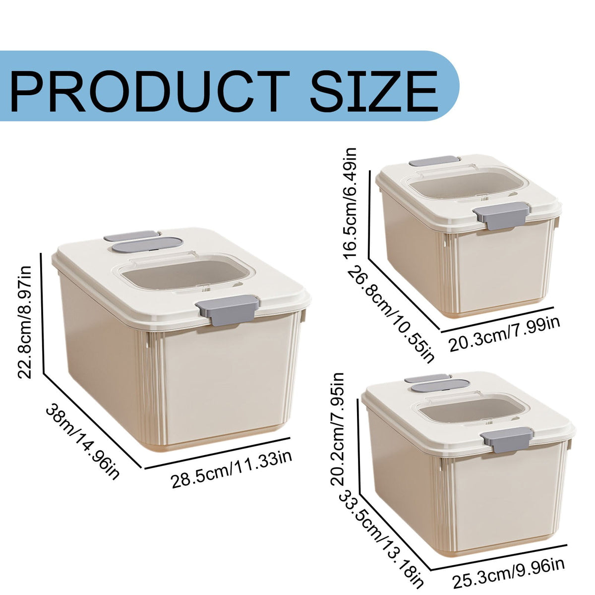 Airtight Pet Food Container for Up to 30 lbs of Dry Food, with Measuring Cup - Image 3