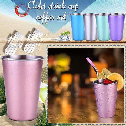 Stainless Steel Pint Cup, 16.9 oz Shatterproof Tumbler for Hot and Cold Drinks - Image 2