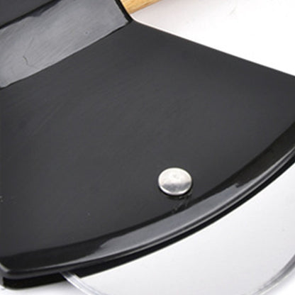 Axe-Shaped Pizza Wheel with Bamboo Handle, 8.3 Inch Stainless Steel Cutter - Image 4