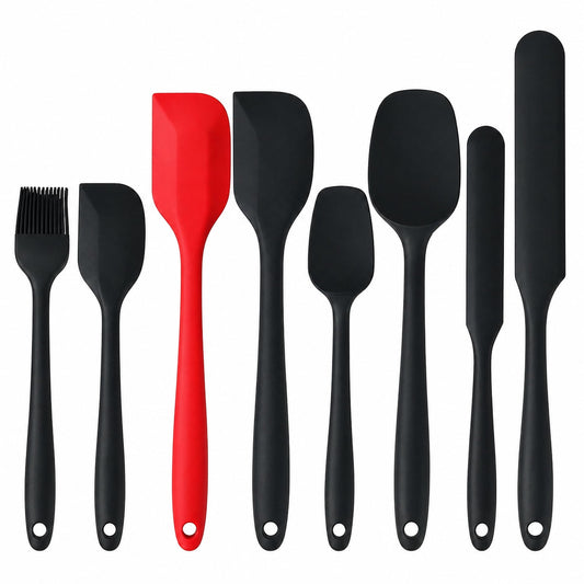 Silicone Spatula Set of 8, BPA-Free Scrapers for Mixing, Folding and Nonstick Pans