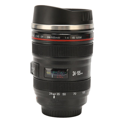 Camera Lens Travel Mug, Insulated Stainless Steel Coffee Cup with Lid - Image 2