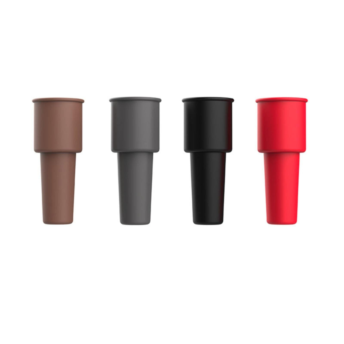 Silicone Wine Bottle Stoppers, 4 Reusable Double-Seal Caps for Wine and Sparkling