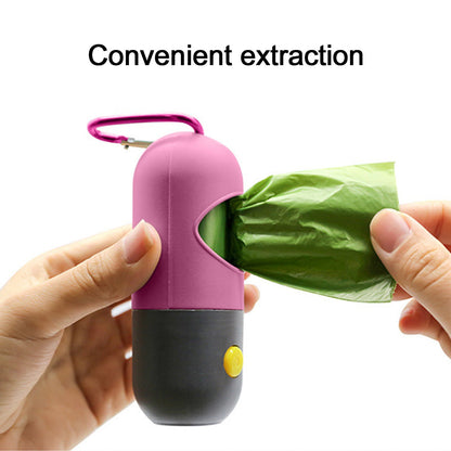 Dog Waste Bag Dispenser for a Leash, Capsule Holder with LED Walking Light - Image 5