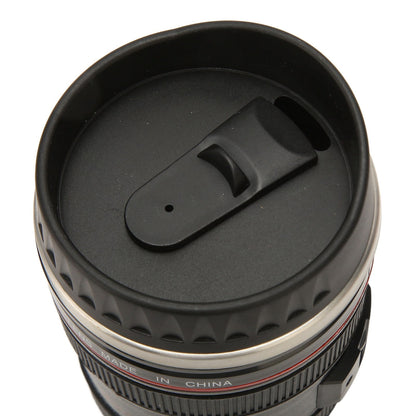 Camera Lens Travel Mug, Insulated Stainless Steel Coffee Cup with Lid - Image 6