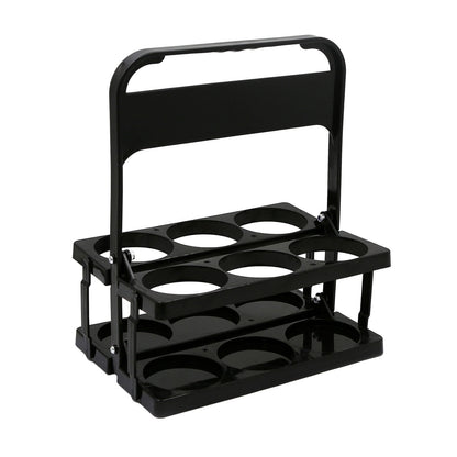 Foldable Six-Cup Drink Carrier with Handle and Tray for Parties and Deliveries