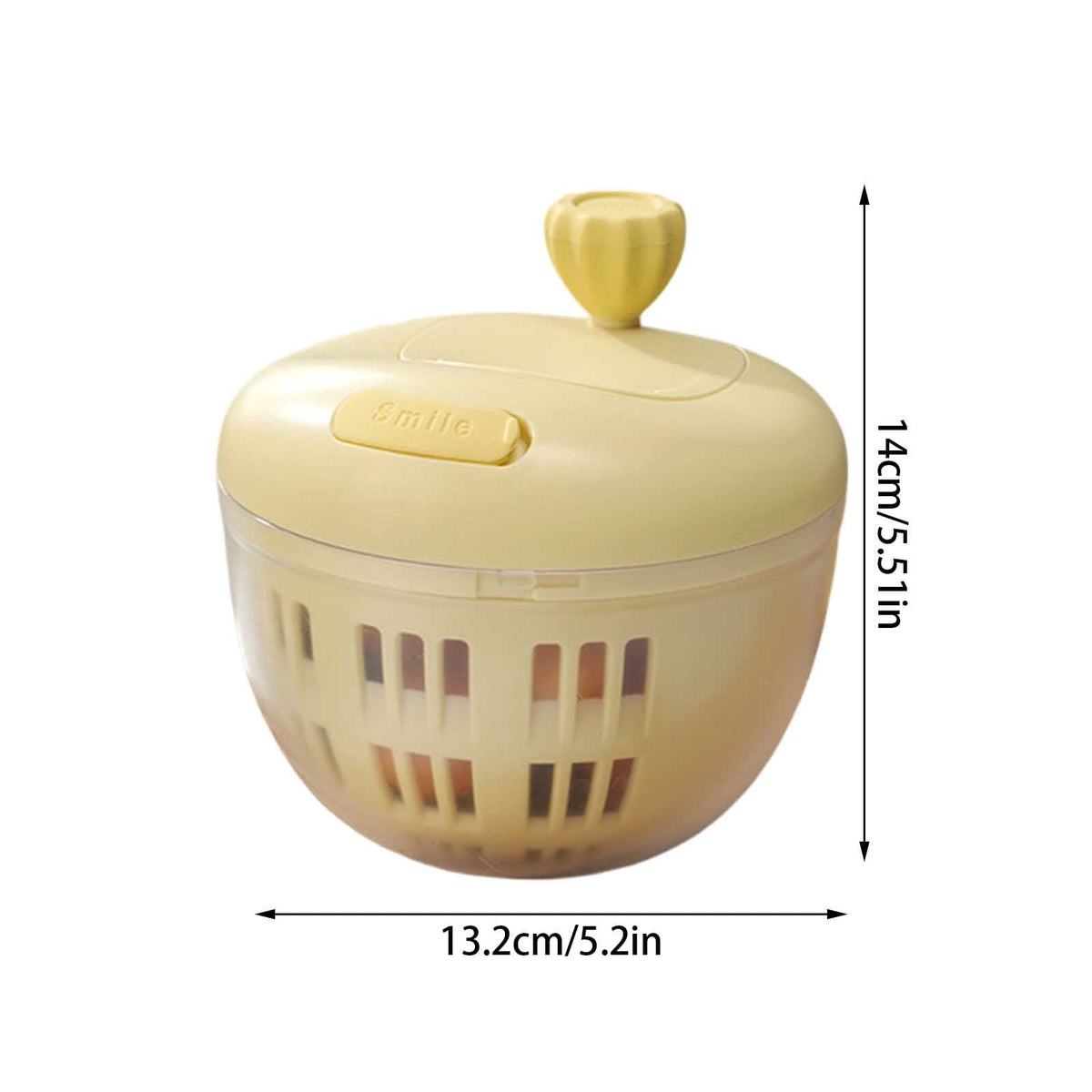 Hand-Crank Salad Spinner, 1.5 L Separable Basket for Greens and Herbs - Image 3
