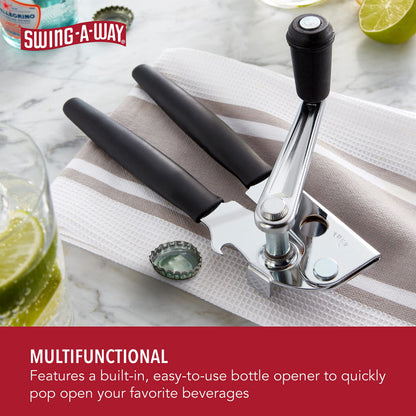 Manual Can Opener in Stainless Steel, 10.4 Inch Crank with Side Bottle Opener - Image 5