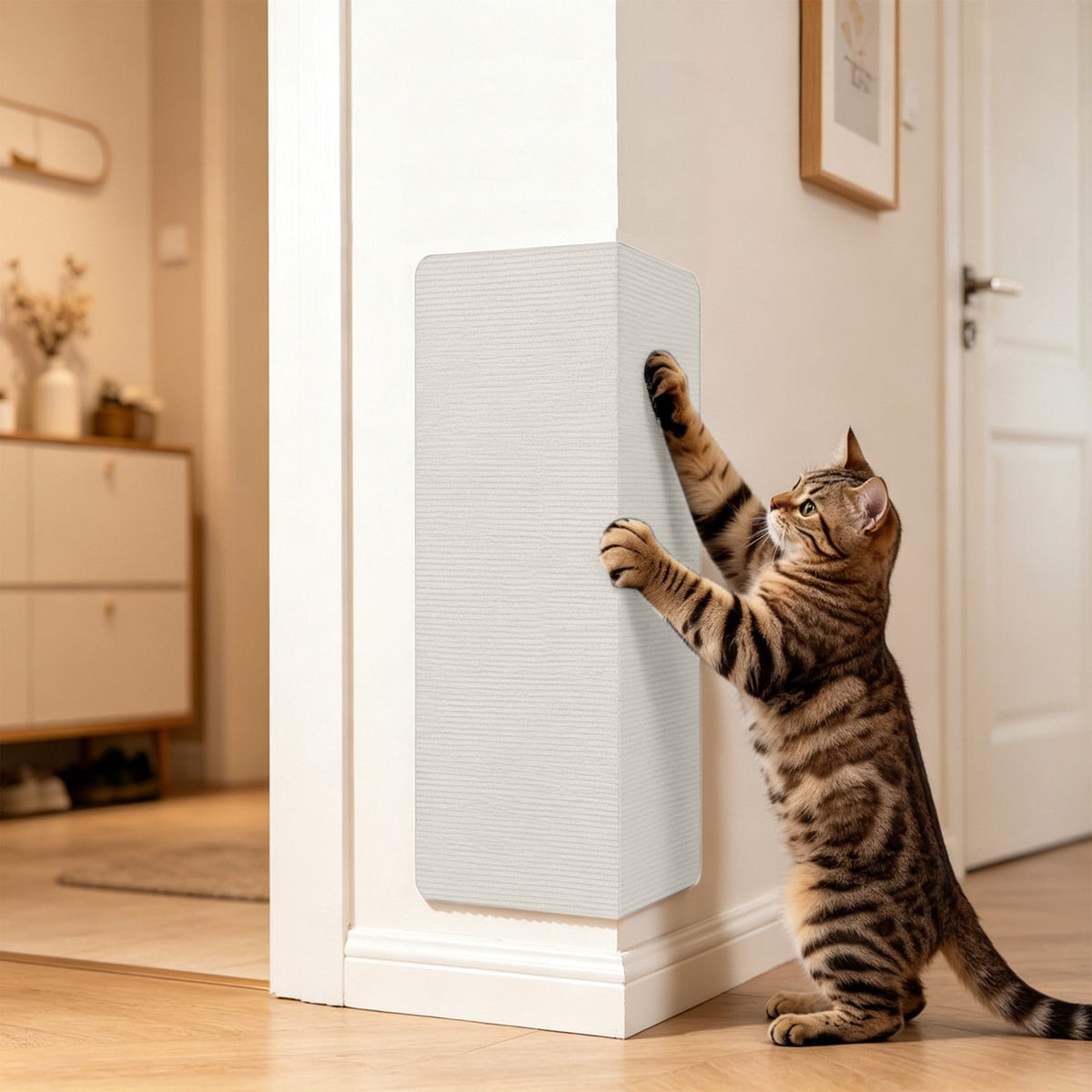 Wall-Mounted Cat Scratcher Pad, Non-Shedding Vertical Mat for Corners and Furniture - Image 2