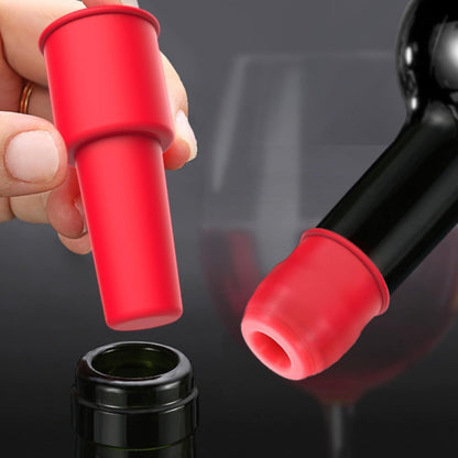 Silicone Wine Bottle Stoppers, 4 Reusable Double-Seal Caps for Wine and Sparkling - Image 5