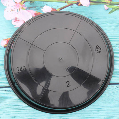 Round Plant Saucers in Black Plastic, 24 x 20.7 x 2.5 cm Drip Trays for Pots - Image 4