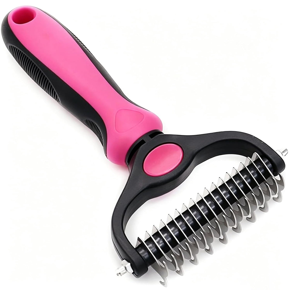 Double-Sided Undercoat Rake for Dogs and Cats, Wide Dematting and Deshedding Comb - Image 2