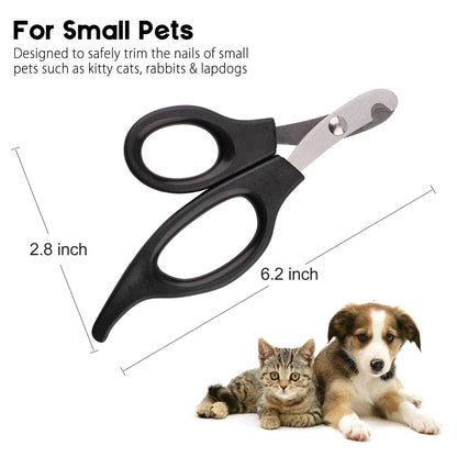 Pet Nail Clippers with Safety Guard, Stainless Steel Claw Trimmer for Cats and Small Dogs - Image 5