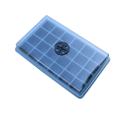 Seed Starting Tray with 24 Cells, Tall Vented Humidity Dome for Indoor Growing