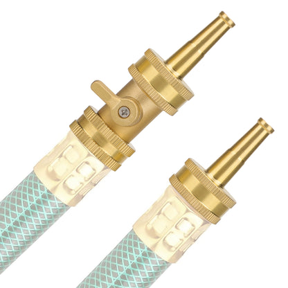 Solid Brass Hose Nozzle with Shut-Off Valve and 3/4 Inch Threaded Swivel