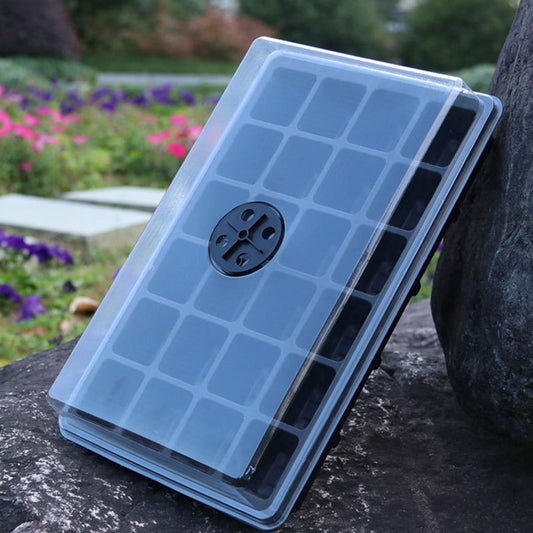 Seed Starting Tray with 24 Cells, Tall Vented Humidity Dome for Indoor Growing - Image 2