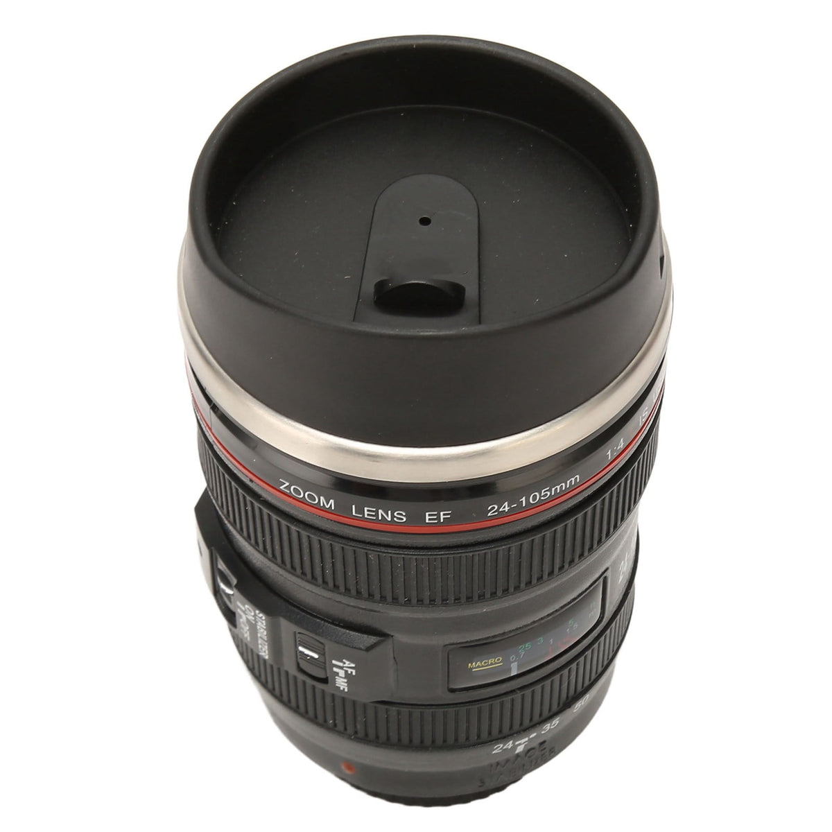 Camera Lens Travel Mug, Insulated Stainless Steel Coffee Cup with Lid - Image 3
