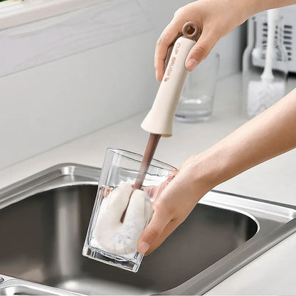 Two-in-One Cup Brush with Squeeze Sponge and Detail Tip, 30 cm Long Handle - Image 5