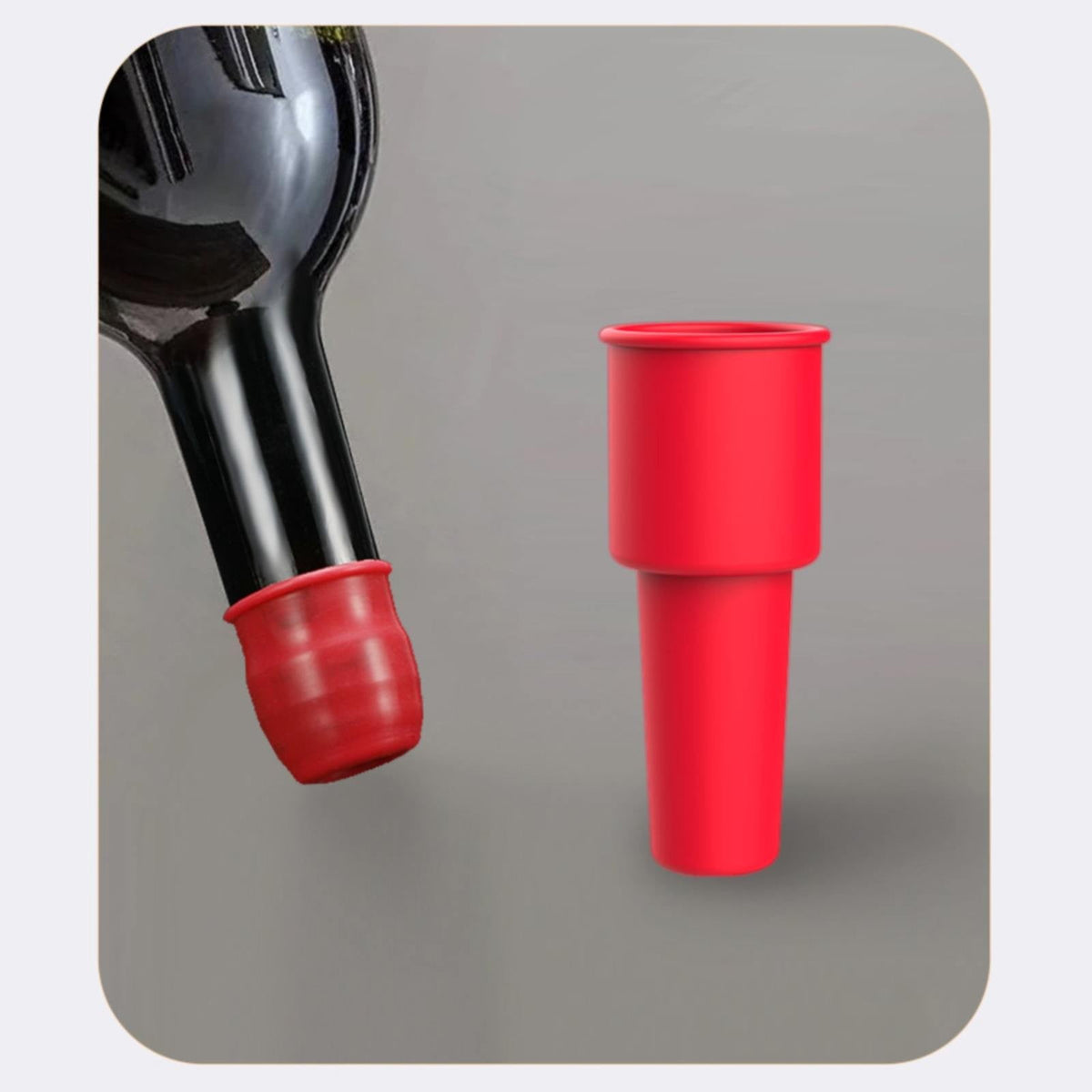 Silicone Wine Bottle Stoppers, 4 Reusable Double-Seal Caps for Wine and Sparkling - Image 6
