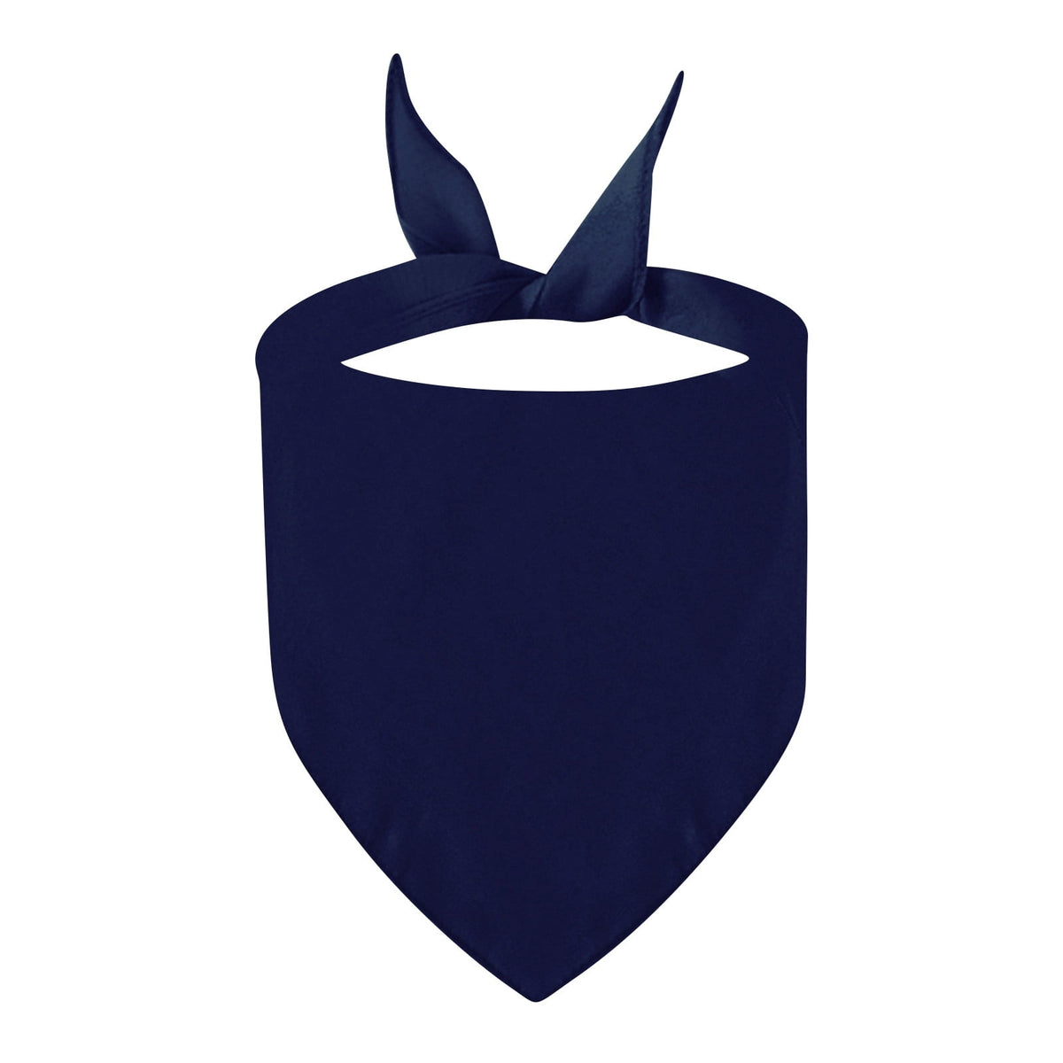 Cotton Dog Bandana in Navy, Reversible Triangle Pet Scarf at 75 cm
