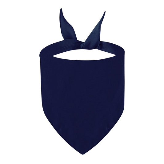 Cotton Dog Bandana in Navy, Reversible Triangle Pet Scarf at 75 cm