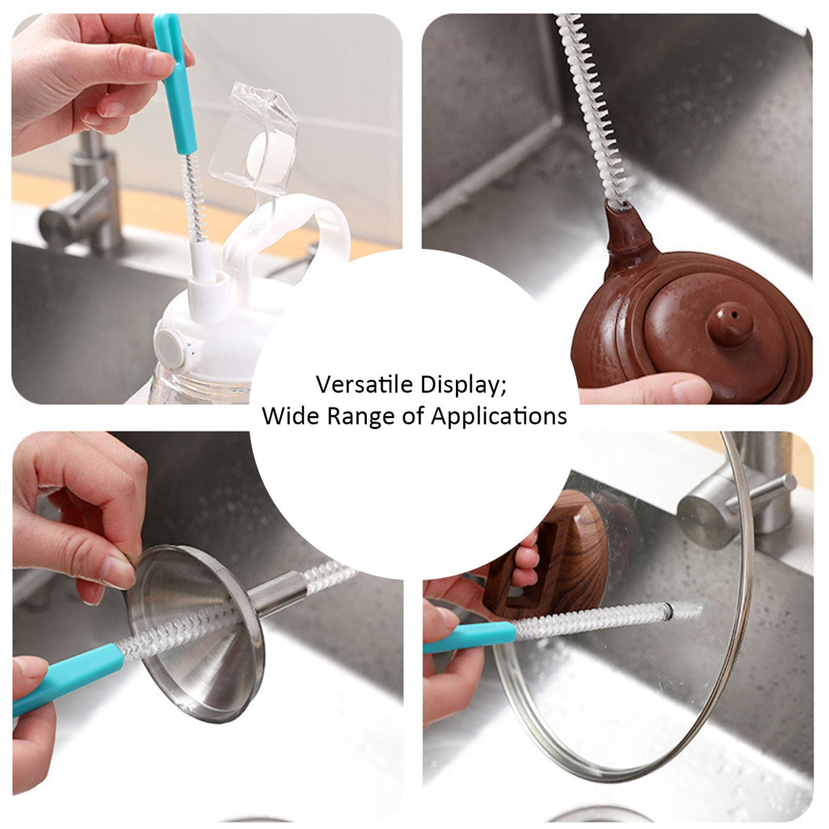 Straw Cleaning Brushes, 2 Pack of 8.26 Inch Flexible Pipe Brushes with Hanging Loop - Image 6